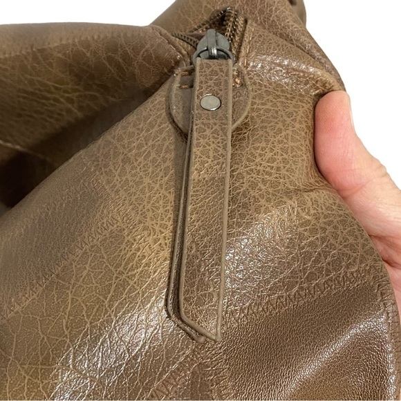 JINGPIN - MULTI TONE BROWN FAUX LEATHER BOHO STYLE - SHOULDER BAG / PURSE - S2 - Picture 10 of 15